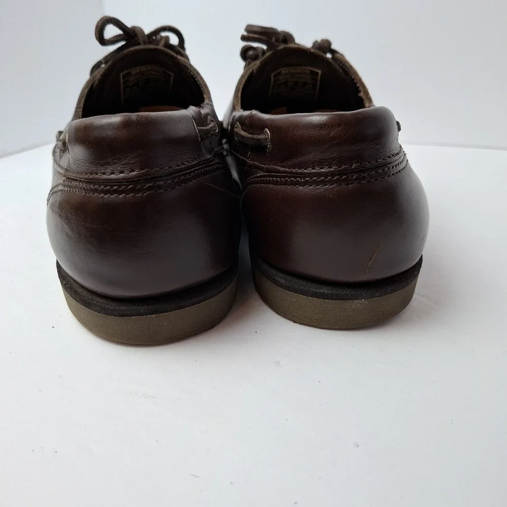 SEBAGO SIZE 8.5 6E MENS BROWN LEATHER Docksides Schooner Boat Deck SHOES‎
